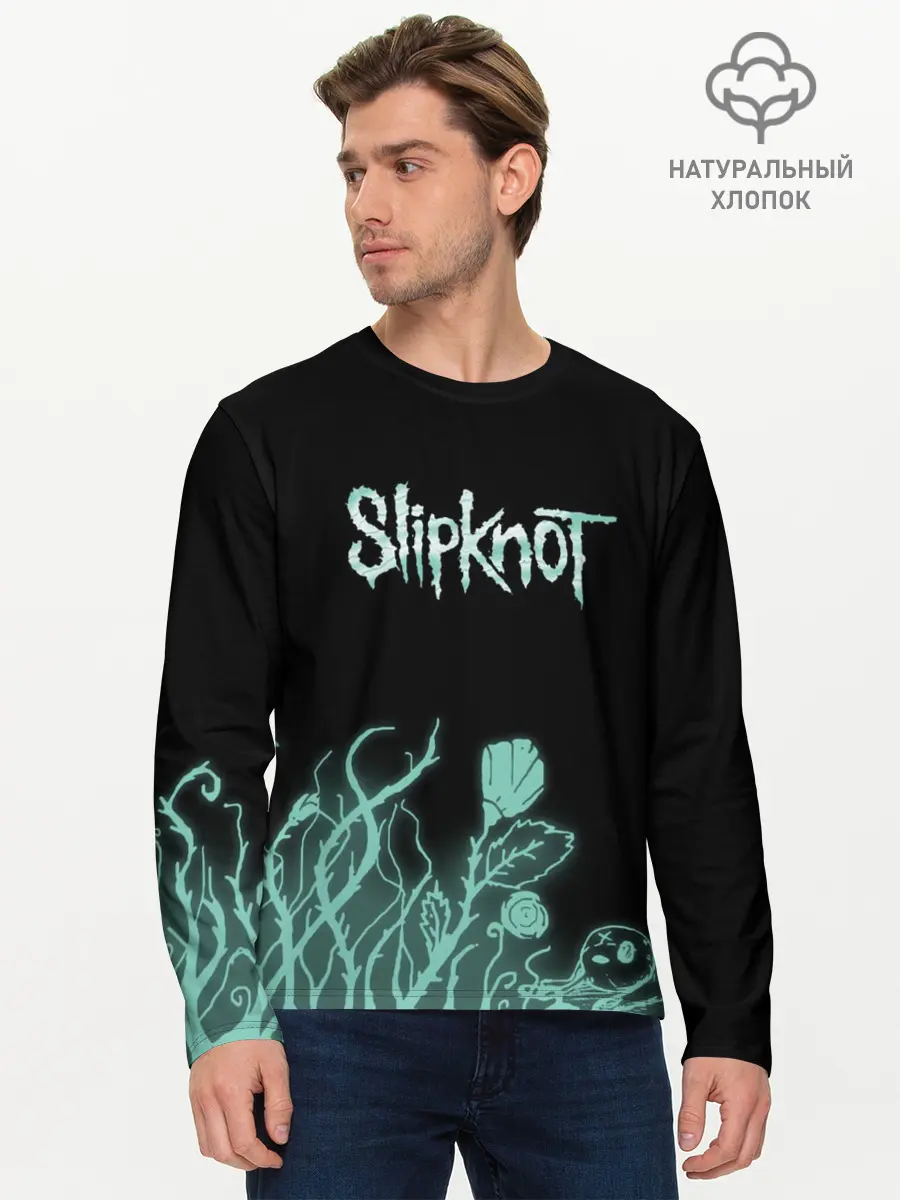 Мужской лонгслив базовый / Slipknot (P007_P004ooo1575053, P004ooo1575053)