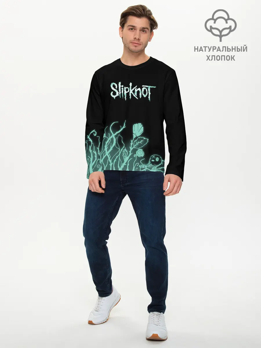 Мужской лонгслив базовый / Slipknot (P007_P004ooo1575053, P004ooo1575053)