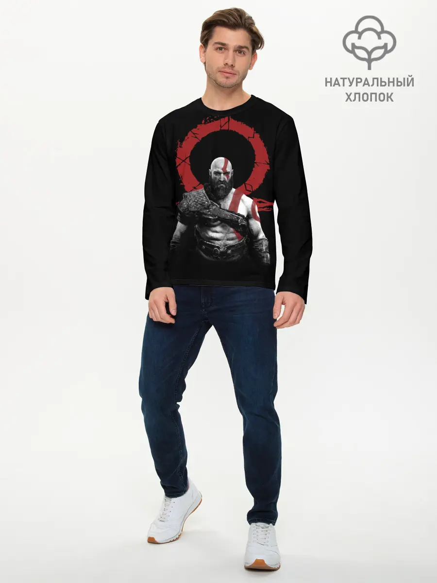 Мужской лонгслив базовый / God of War 4 (P007_P004ooo1576583, P004ooo1576583)