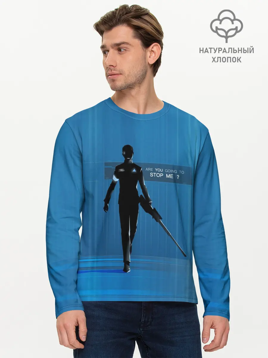Мужской лонгслив базовый / Detroit: Become Human (P007_P004ooo1577091, P004ooo1577091)