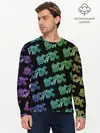 Мужской лонгслив базовый / AC DC. Паттерн Градиент (P007_P004ooo1573457, P004ooo1573457)