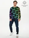 Мужской лонгслив базовый / AC DC. Паттерн Градиент (P007_P004ooo1573457, P004ooo1573457)