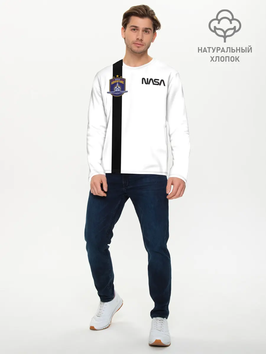 Мужской лонгслив базовый / NASA (P007_P004ooo1579755, P004ooo1579755)