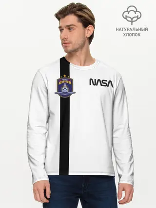 Мужской лонгслив базовый / NASA