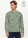 Мужской лонгслив базовый / Oldschool pattern (P007_P004ooo1584475, P004ooo1584475)