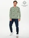 Мужской лонгслив базовый / Oldschool pattern (P007_P004ooo1584475, P004ooo1584475)