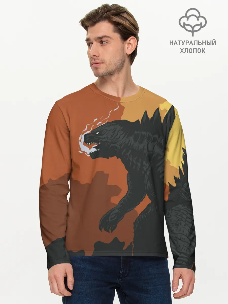 Мужской лонгслив базовый / GODZILLA | ГОДЗИЛЛА (P007_P004ooo1585647, P004ooo1585647)