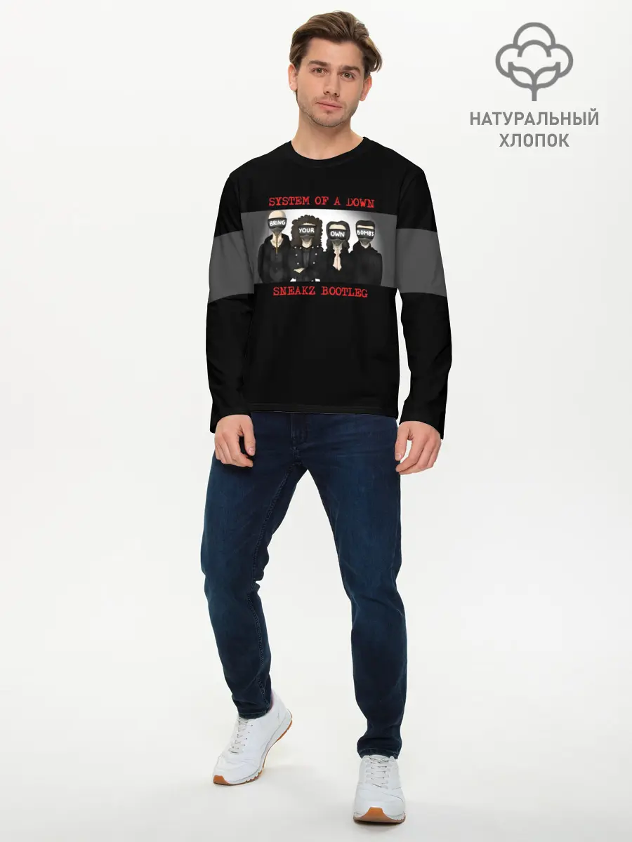 Мужской лонгслив базовый / System of a Down (P007_P004ooo1586037, P004ooo1586037)