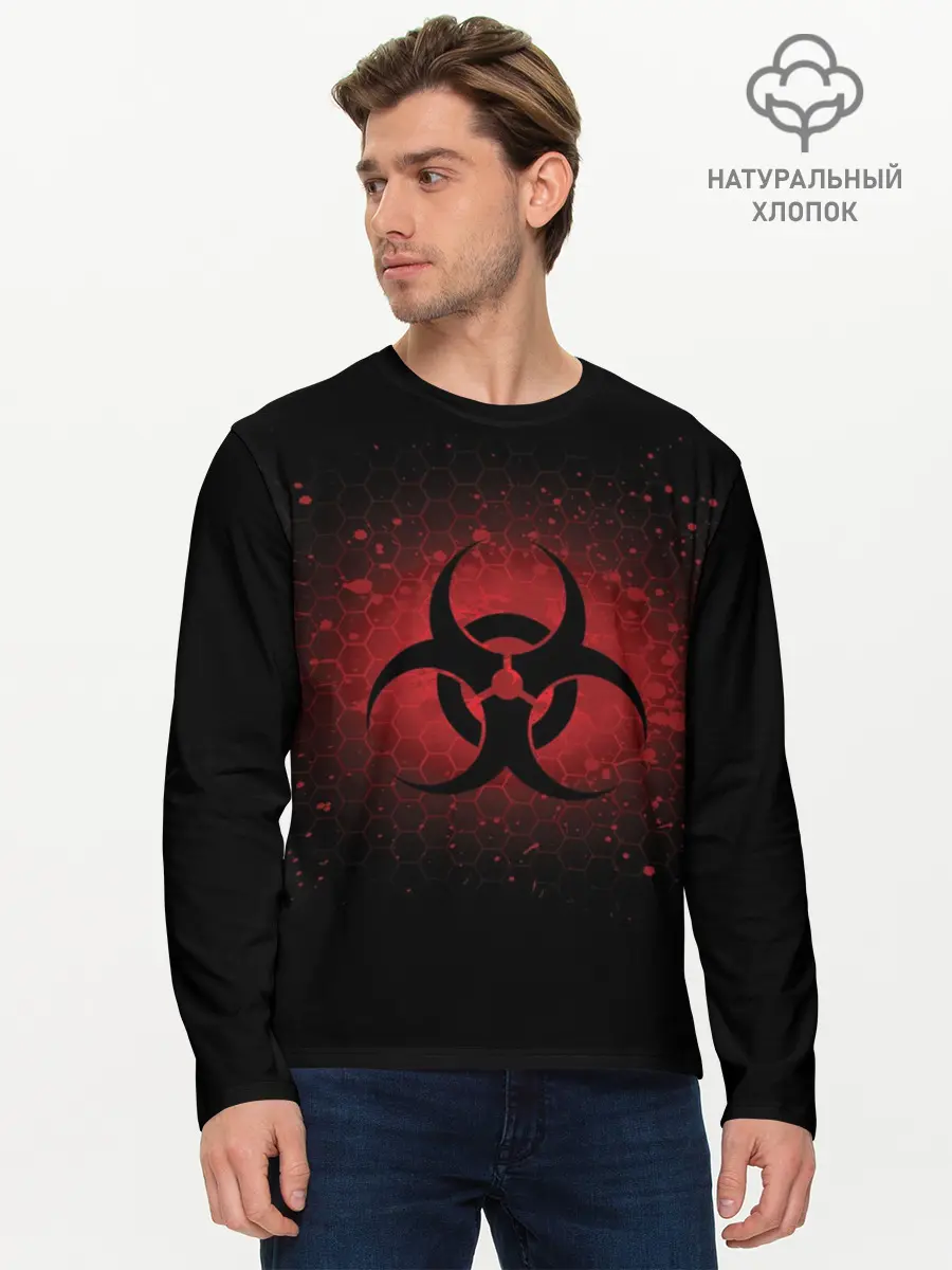 Мужской лонгслив базовый / Biohazard (P007_P004ooo1586039, P004ooo1586039)