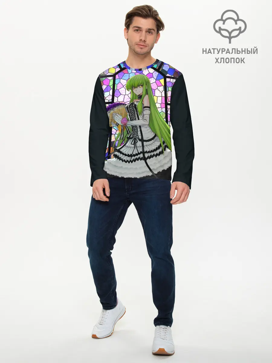 Мужской лонгслив базовый / Код Гиас (P007_P004ooo1585175, P004ooo1585175)