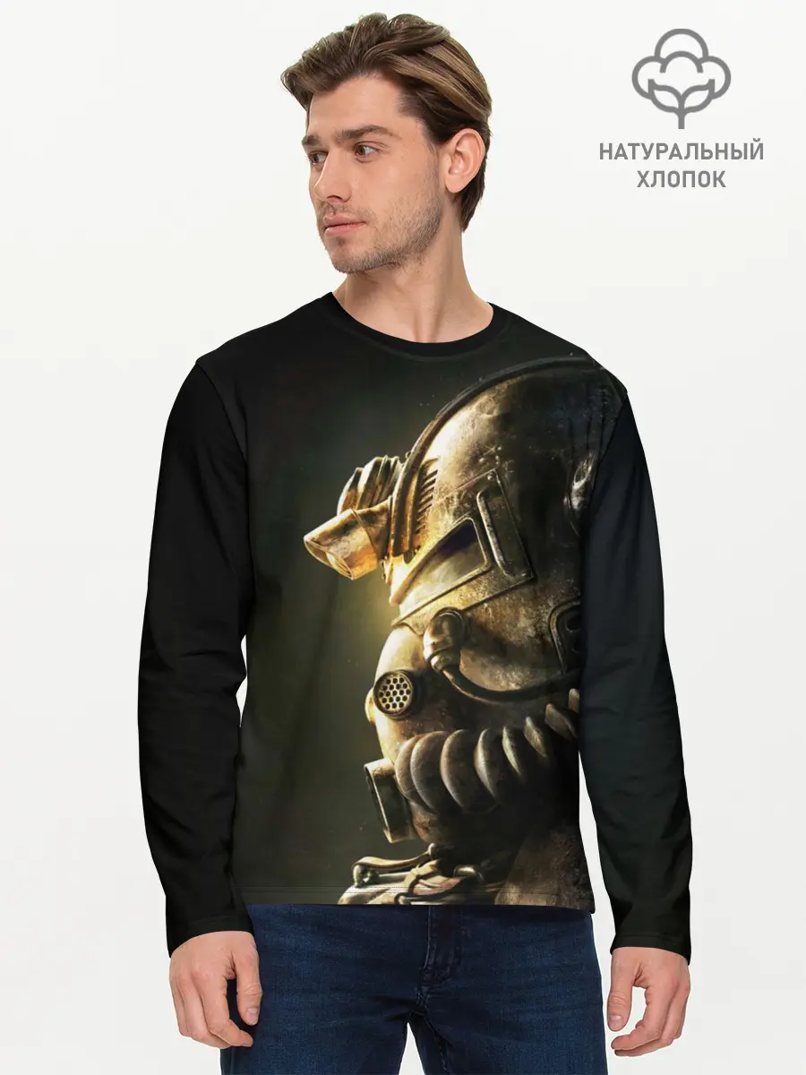 Мужской лонгслив базовый / Шлем (P007_P004ooo1584697, P004ooo1584697)