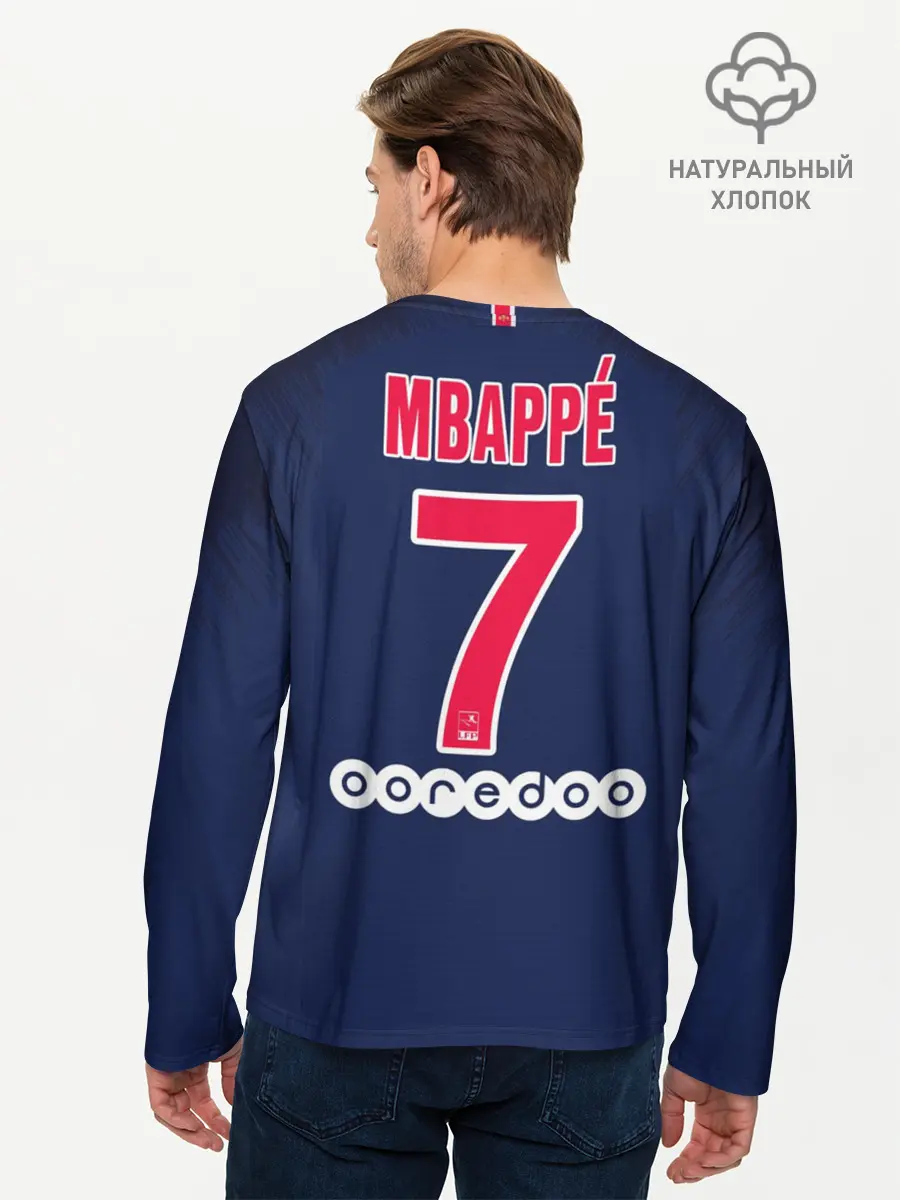 Мужской лонгслив базовый / Mbappe home 18-19 (P007_P004ooo1585033, P004ooo1585033)
