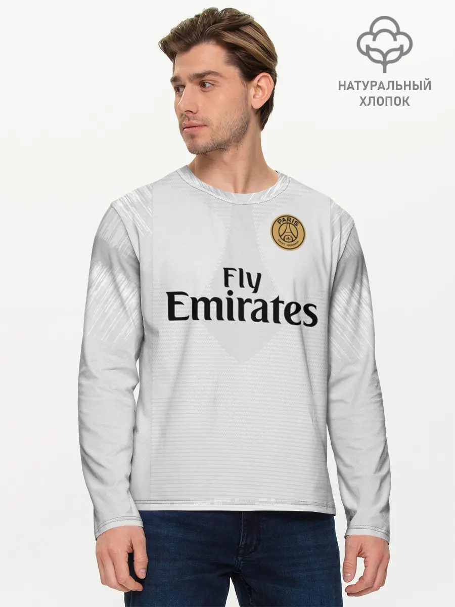 Мужской лонгслив базовый / Mbappe away 18-19 (P007_P004ooo1585037, P004ooo1585037)