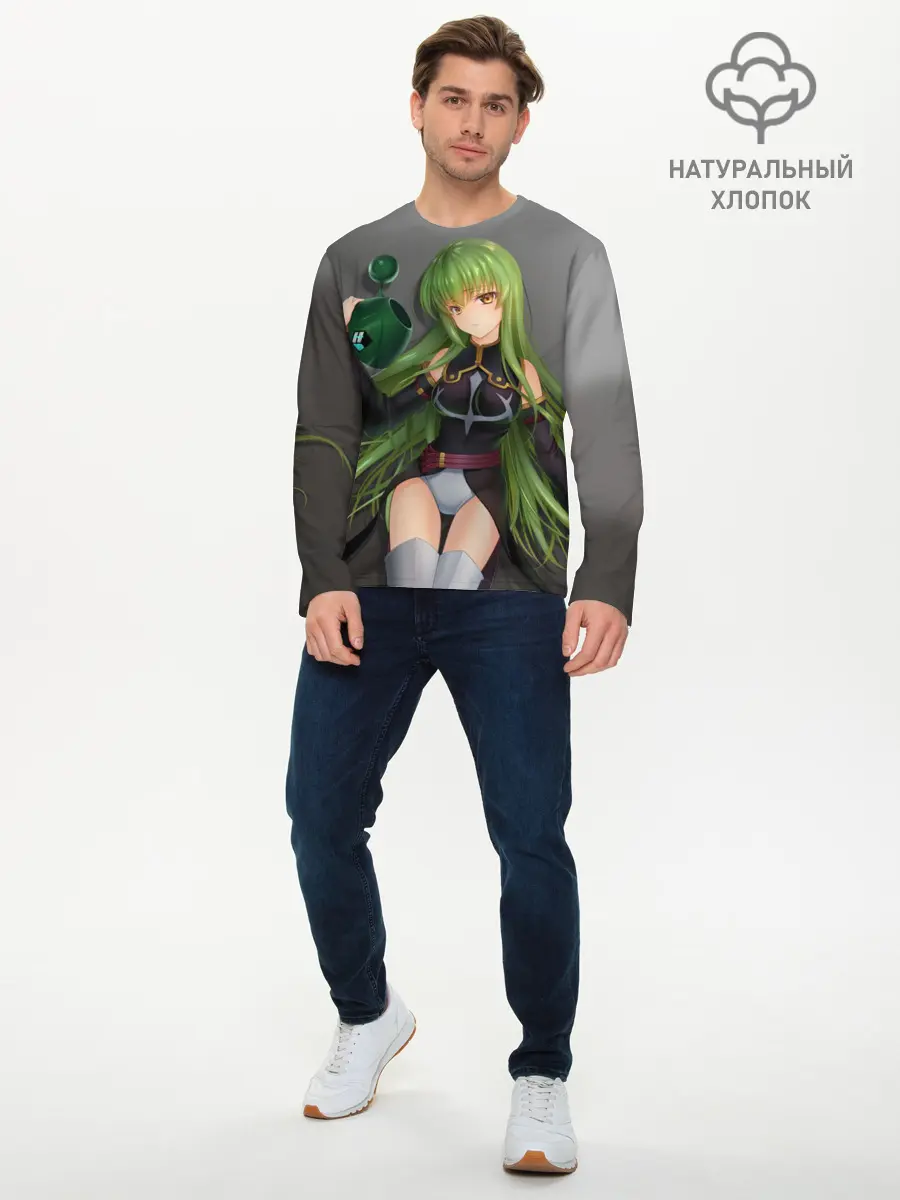 Мужской лонгслив базовый / Code Geass art gray (P007_P004ooo1585177, P004ooo1585177)