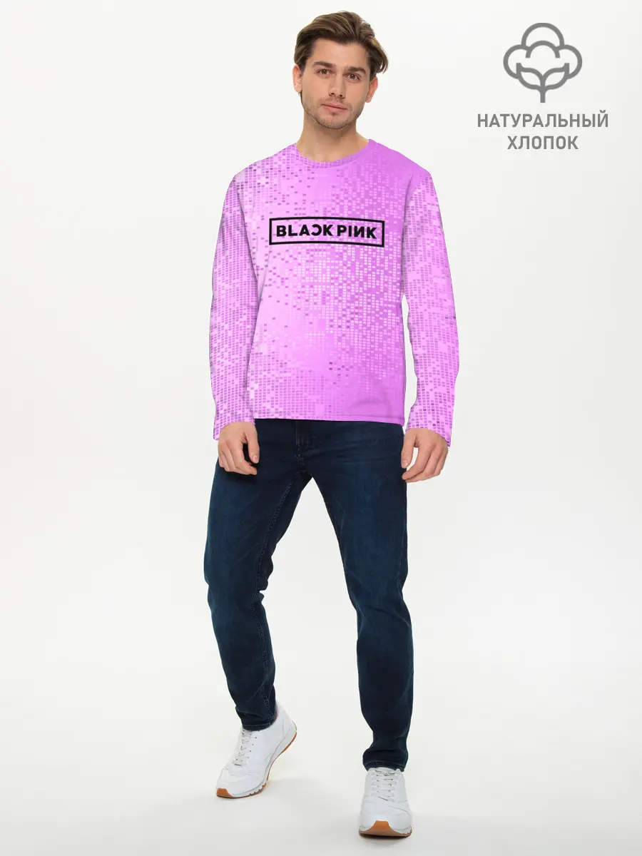 Мужской лонгслив базовый / BlackPink (P007_P004ooo1585311, P004ooo1585311)
