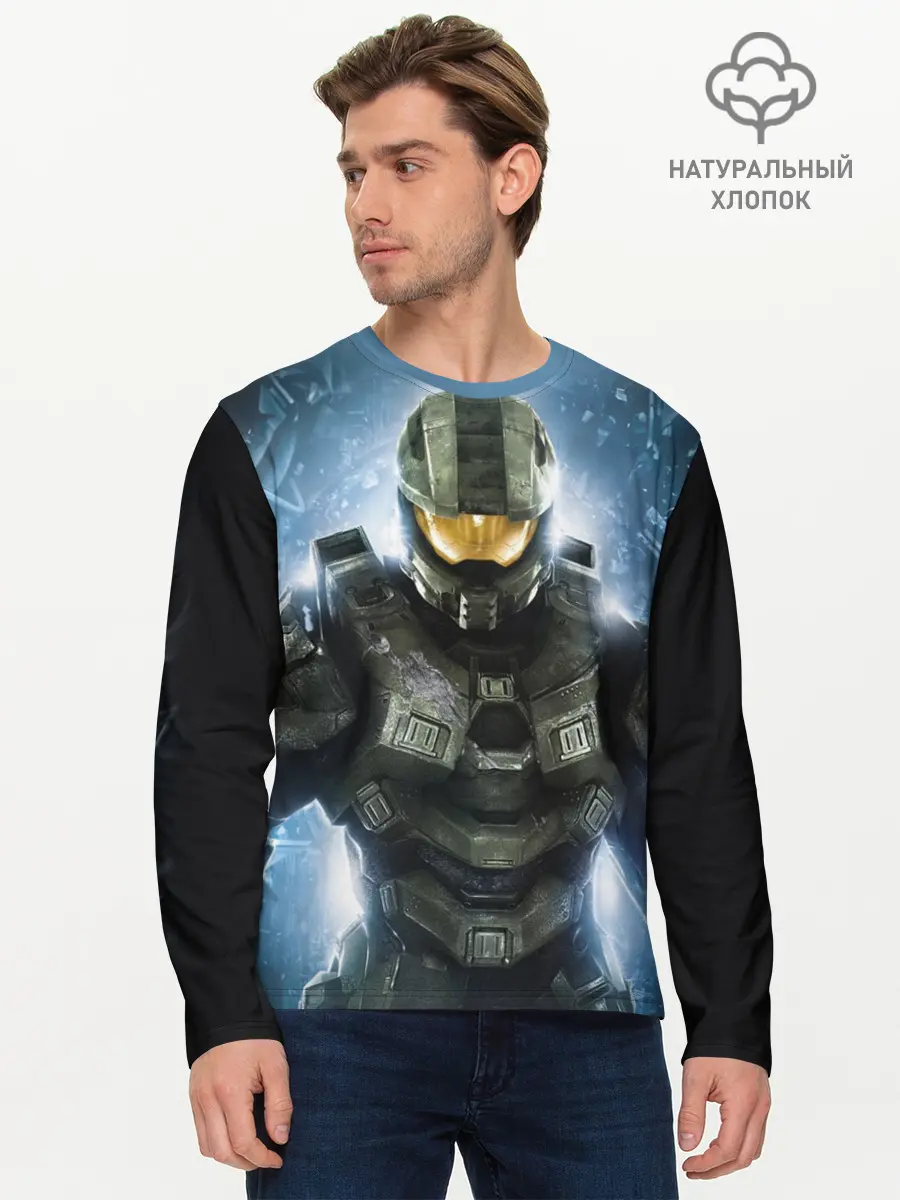 Мужской лонгслив базовый / Halo (P007_P004ooo1586405, P004ooo1586405)