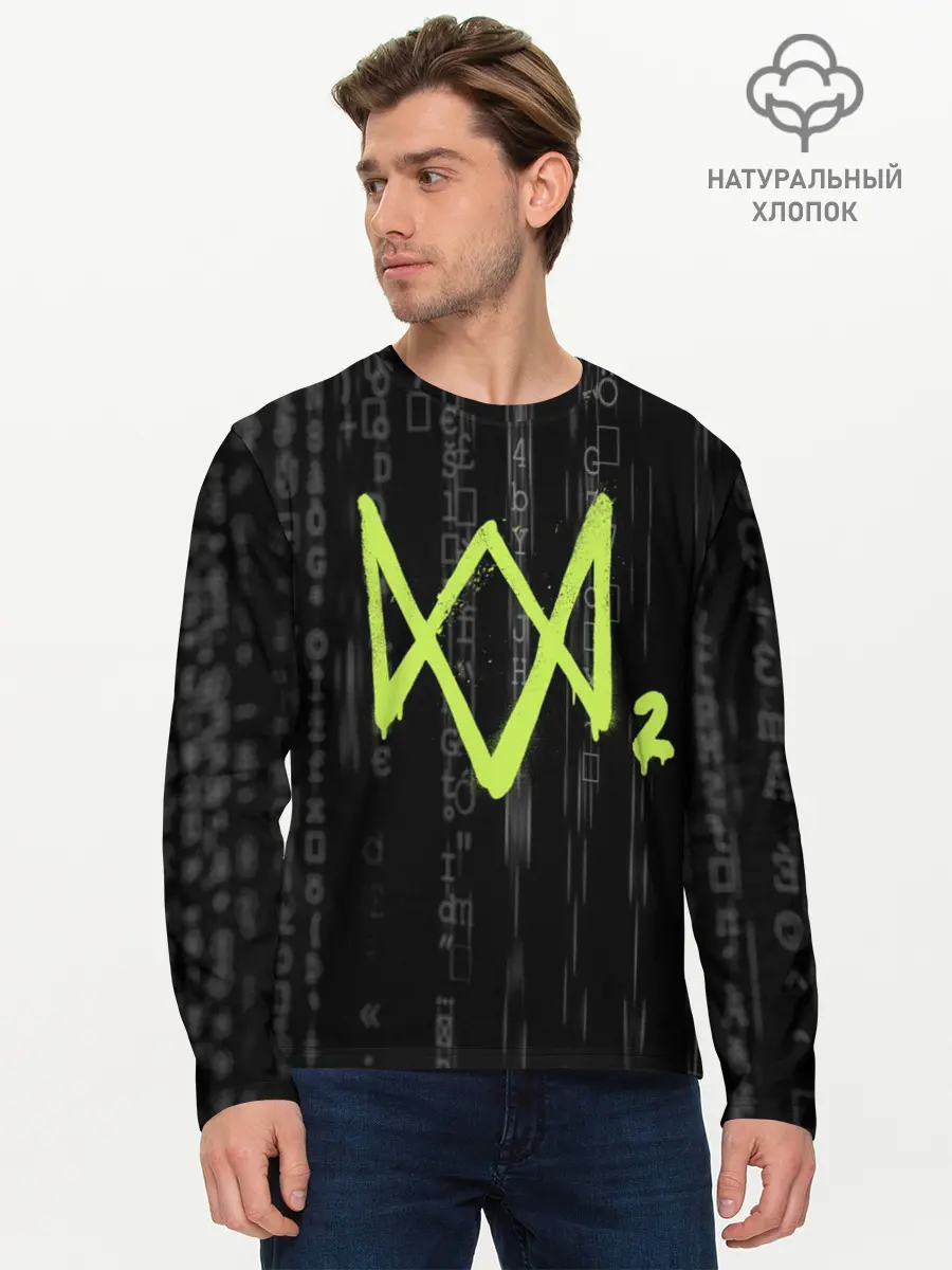 Мужской лонгслив базовый / WATCH DOGS 2 (P007_P004ooo1586465, P004ooo1586465)