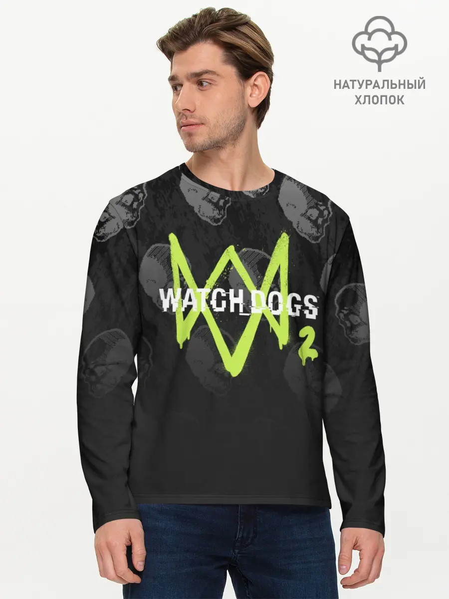 Мужской лонгслив базовый / WATCH DOGS 2 (P007_P004ooo1586485, P004ooo1586485)