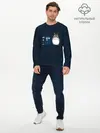 Мужской лонгслив базовый / Тоторо и Тардис (P007_P004ooo1590929, P004ooo1590929)