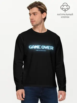 Мужской лонгслив базовый / Game Over (P007_P004ooo1591145, P004ooo1591145)