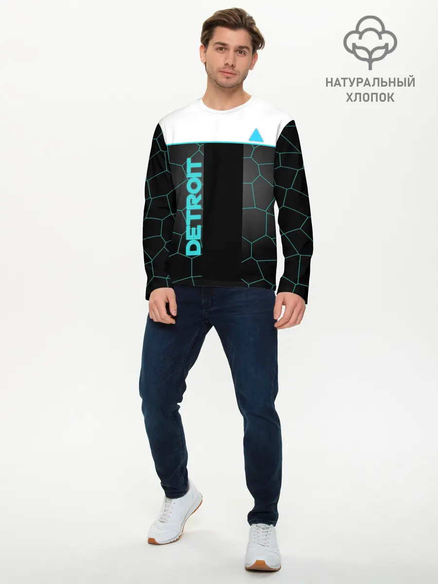 Мужской лонгслив базовый / DETROIT (P007_P004ooo1591819, P004ooo1591819)