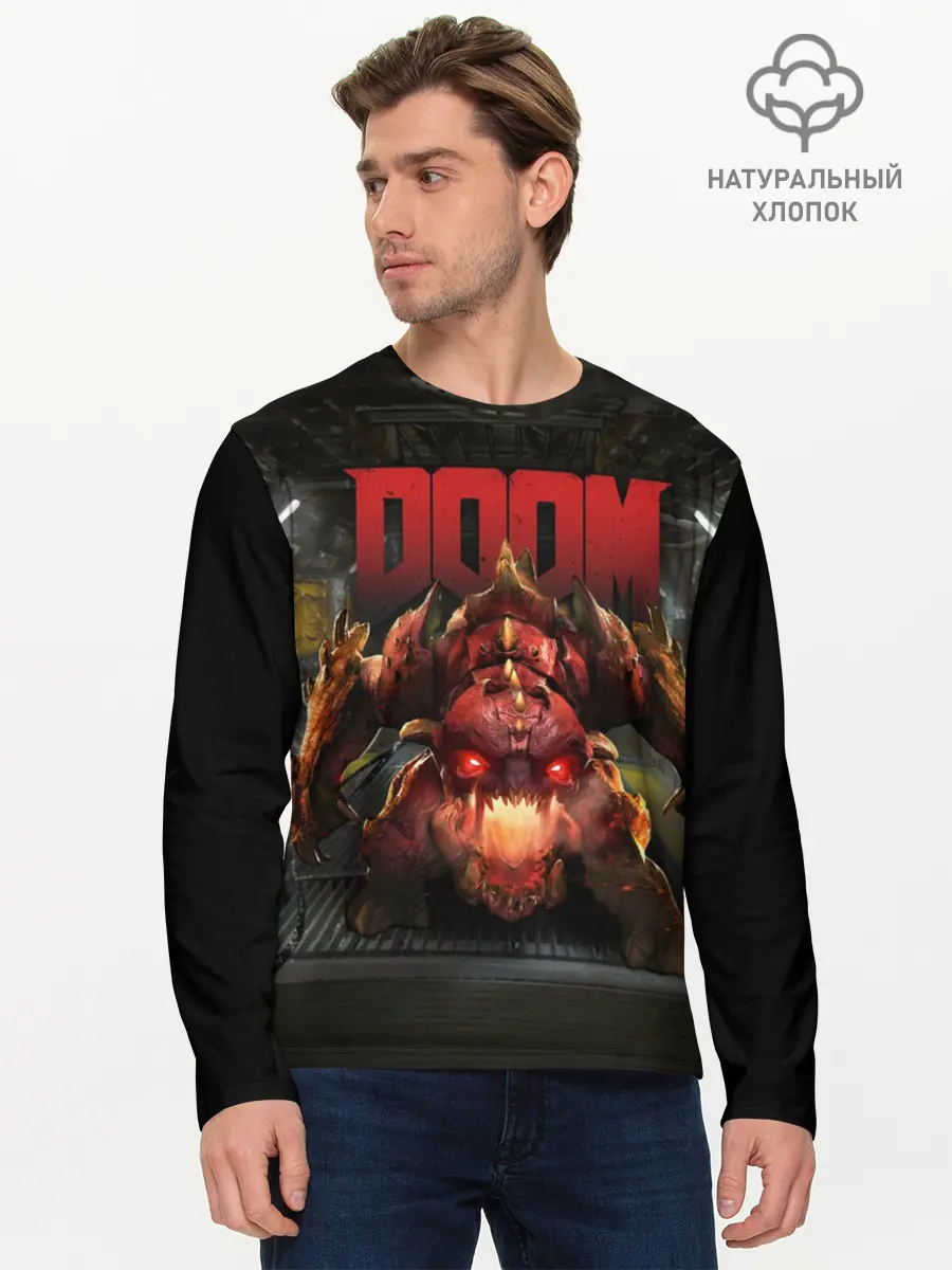 Мужской лонгслив базовый / DOOM Pinky (P007_P004ooo1589775, P004ooo1589775)