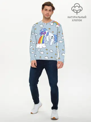 Мужской лонгслив базовый / Винил Скрэтч