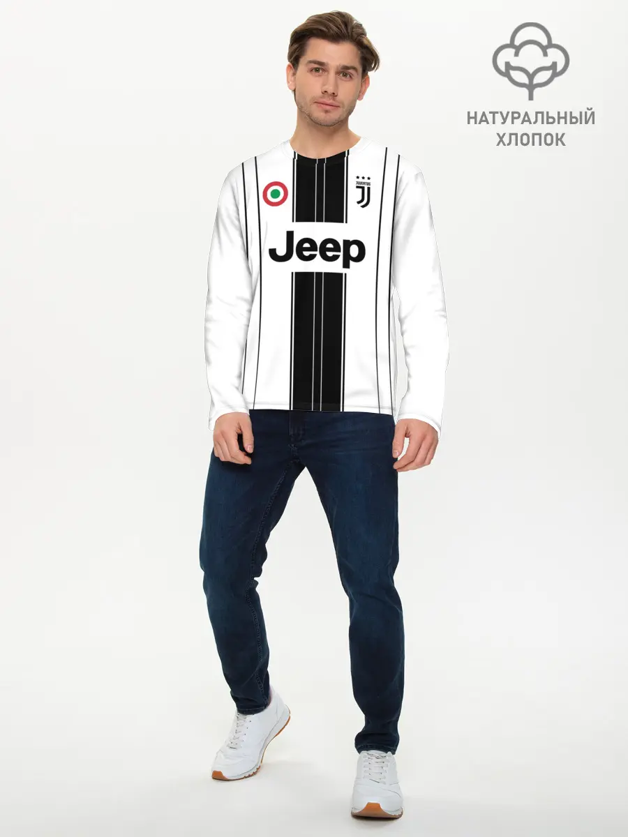 Мужской лонгслив базовый / JUVENTUS. (P007_P004ooo1595643, P004ooo1595643)
