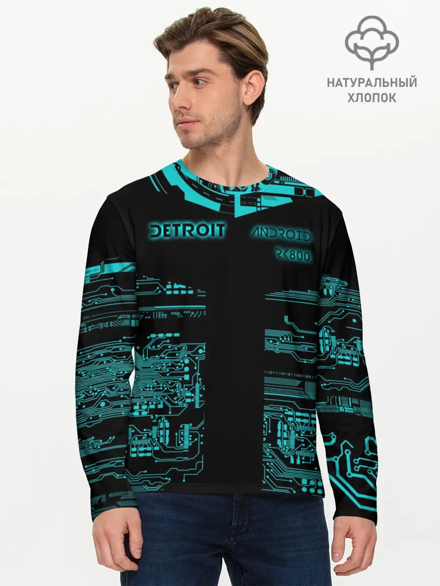 Мужской лонгслив базовый / Detroit become human (P007_P004ooo1604373, P004ooo1604373)