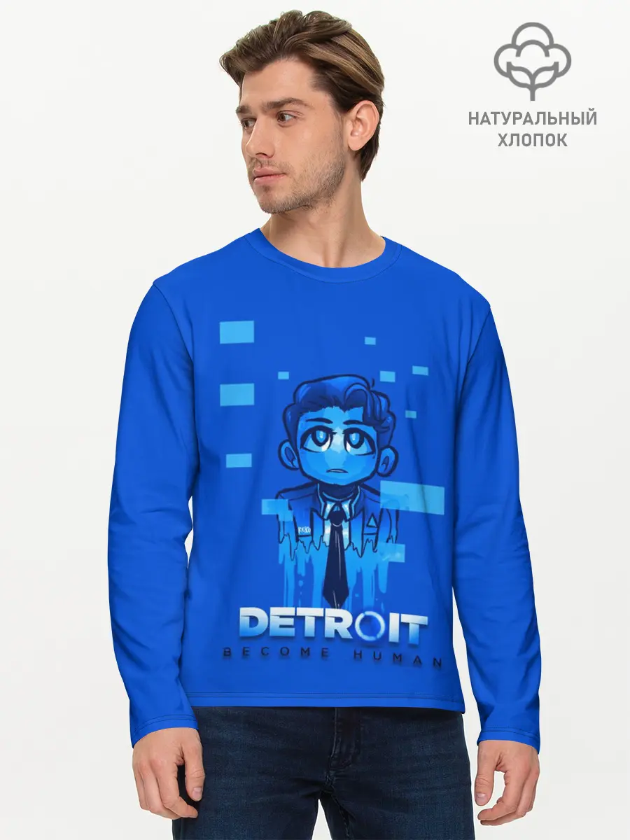 Мужской лонгслив базовый / Detroit:become human (P007_P004ooo1600685, P004ooo1600685)