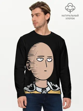 Мужской лонгслив базовый / One-Punch Man Ванпачмен (P007_P004ooo1601423, P004ooo1601423)