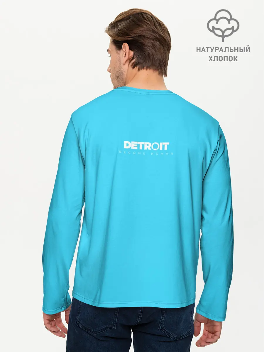 Мужской лонгслив базовый / Connor. Detroit: Become Human (P007_P004ooo1602727, P004ooo1602727)