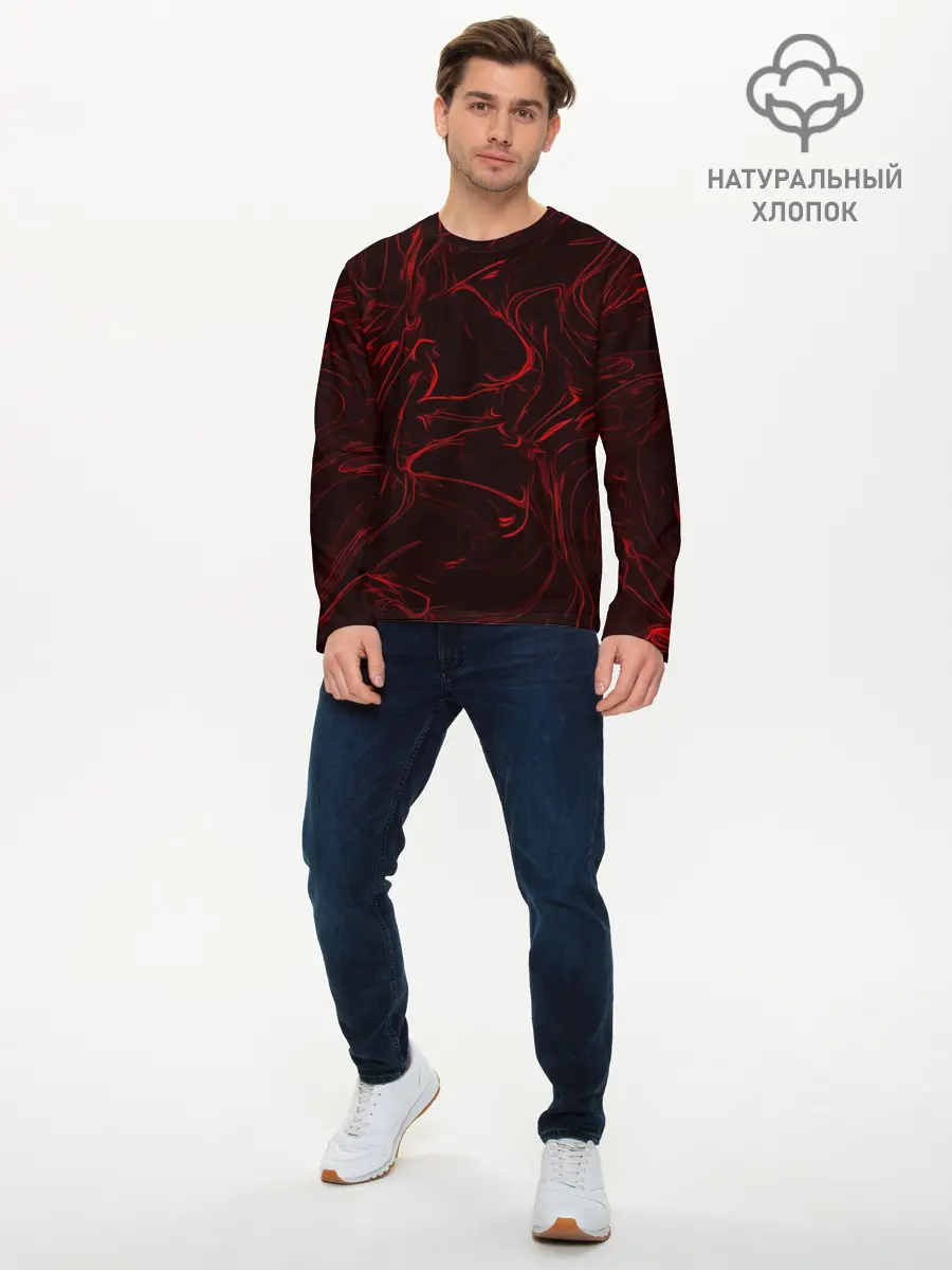 Мужской лонгслив базовый / Кровавые разводы (P007_P004ooo1606417, P004ooo1606417)