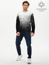 Мужской лонгслив базовый / БРЫЗГИ КРАСОК ЧЁРНЫЙ (P007_P004ooo1606441, P004ooo1606441)
