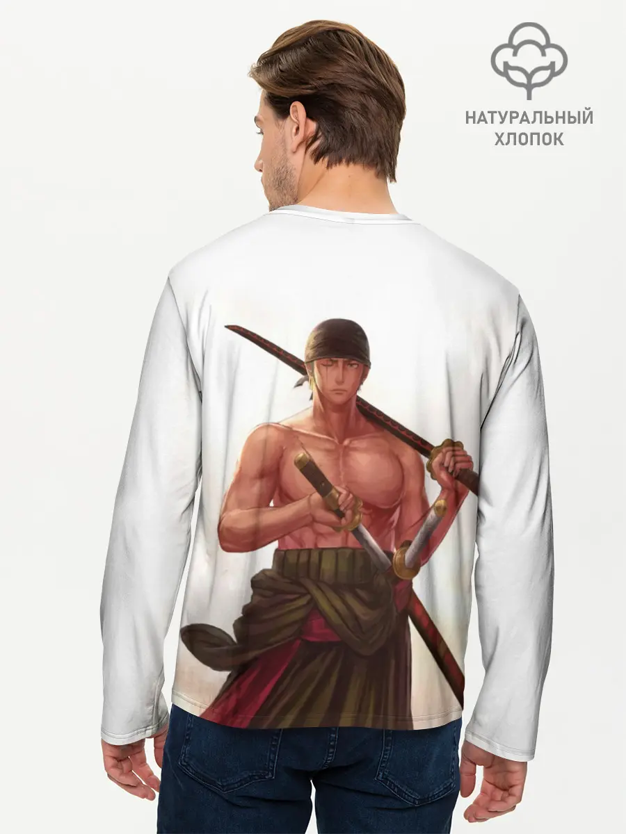 Мужской лонгслив базовый / One Piece - Zoro (P007_P004ooo1606579, P004ooo1606579)
