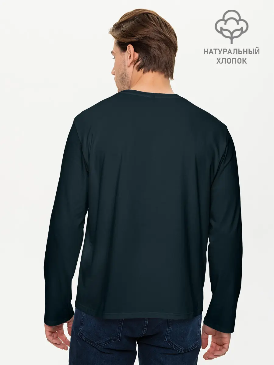 Мужской лонгслив базовый / Акулы (P007_P004ooo1606647, P004ooo1606647)