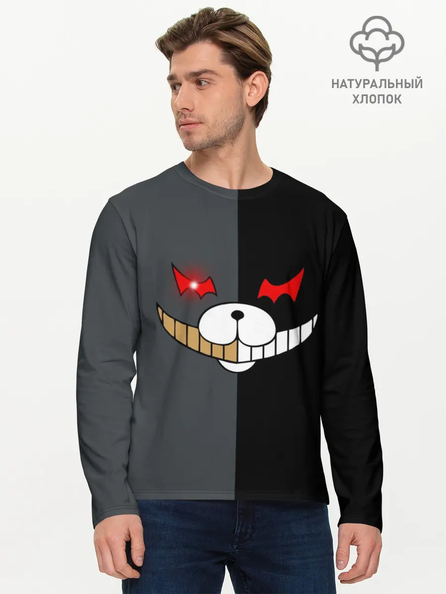 Мужской лонгслив базовый / KUROKUMA x MONOKUMA (P007_P004ooo1606831, P004ooo1606831)