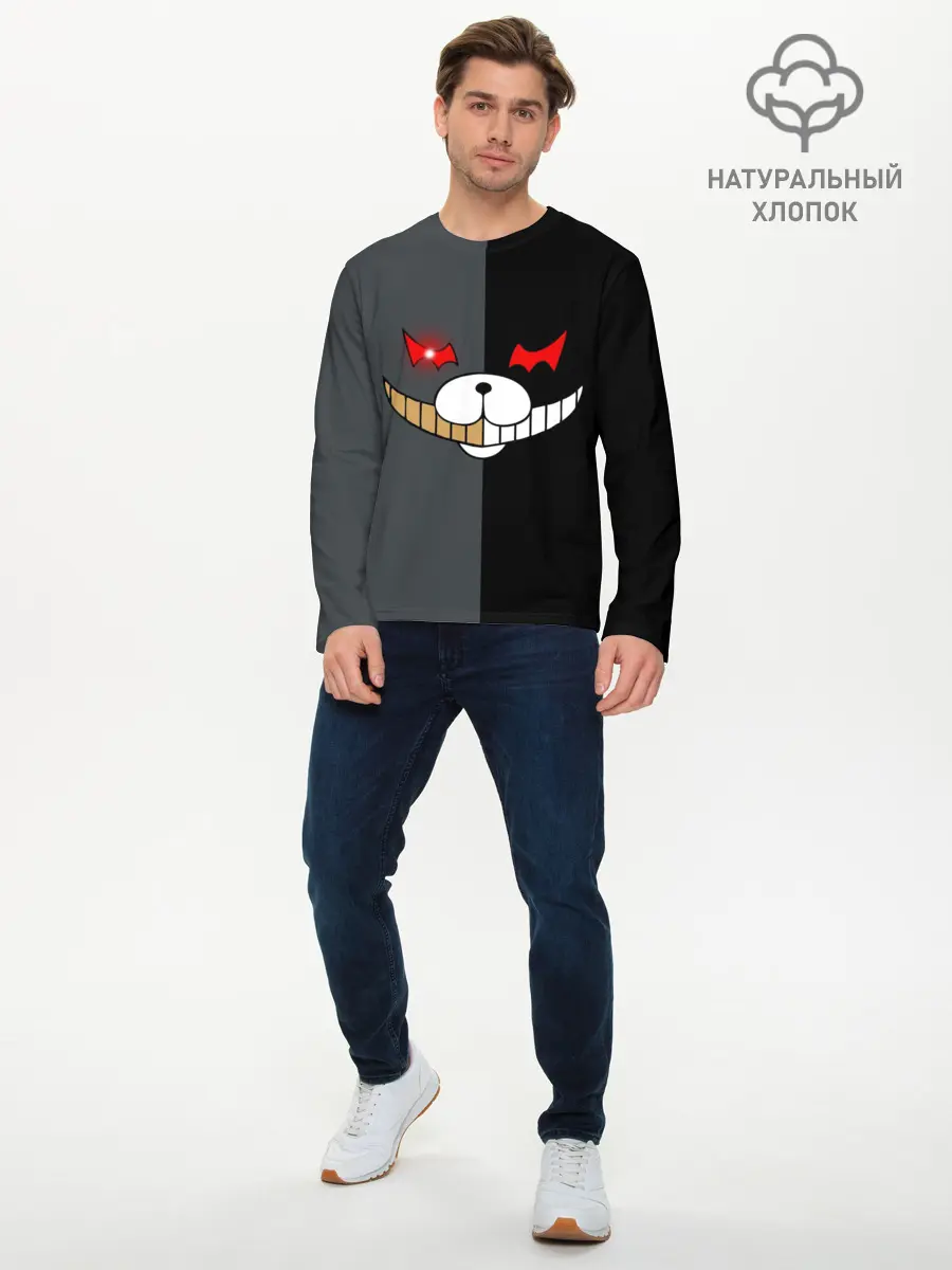 Мужской лонгслив базовый / KUROKUMA x MONOKUMA (P007_P004ooo1606831, P004ooo1606831)