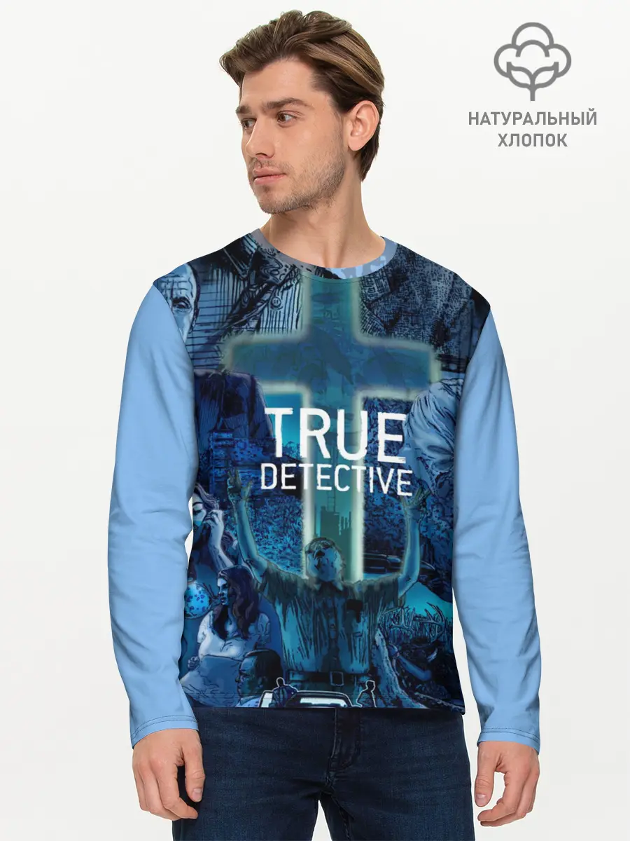 Мужской лонгслив базовый / TRUE DETECTIVE (P007_P004ooo1605743, P004ooo1605743)