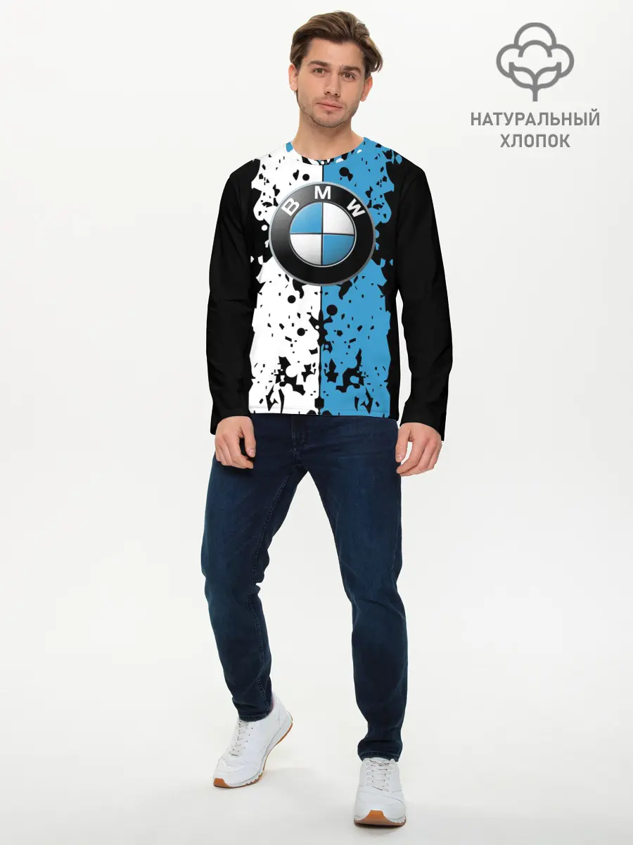 Мужской лонгслив базовый / BMW sign (P007_P004ooo1605813, P004ooo1605813)