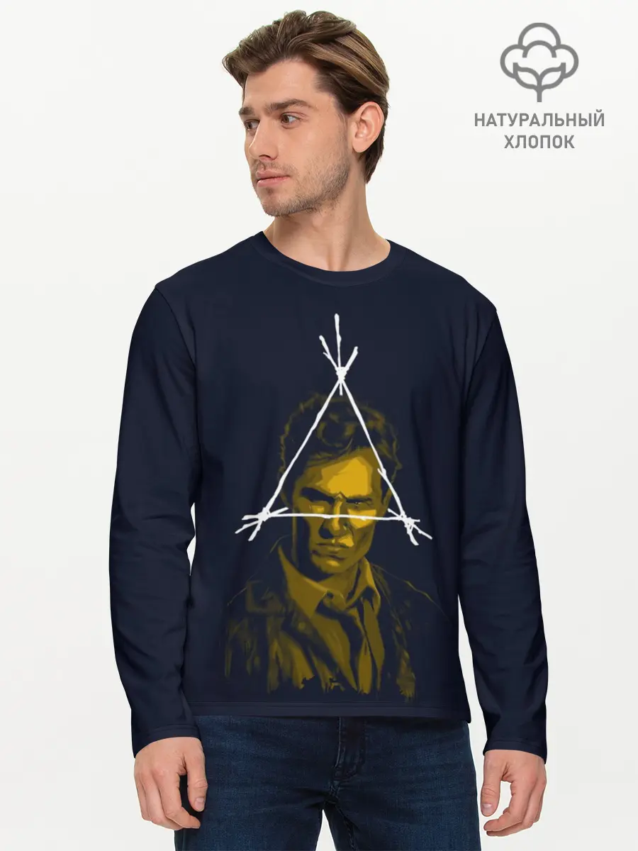 Мужской лонгслив базовый / True Detective (P007_P004ooo1605993, P004ooo1605993)