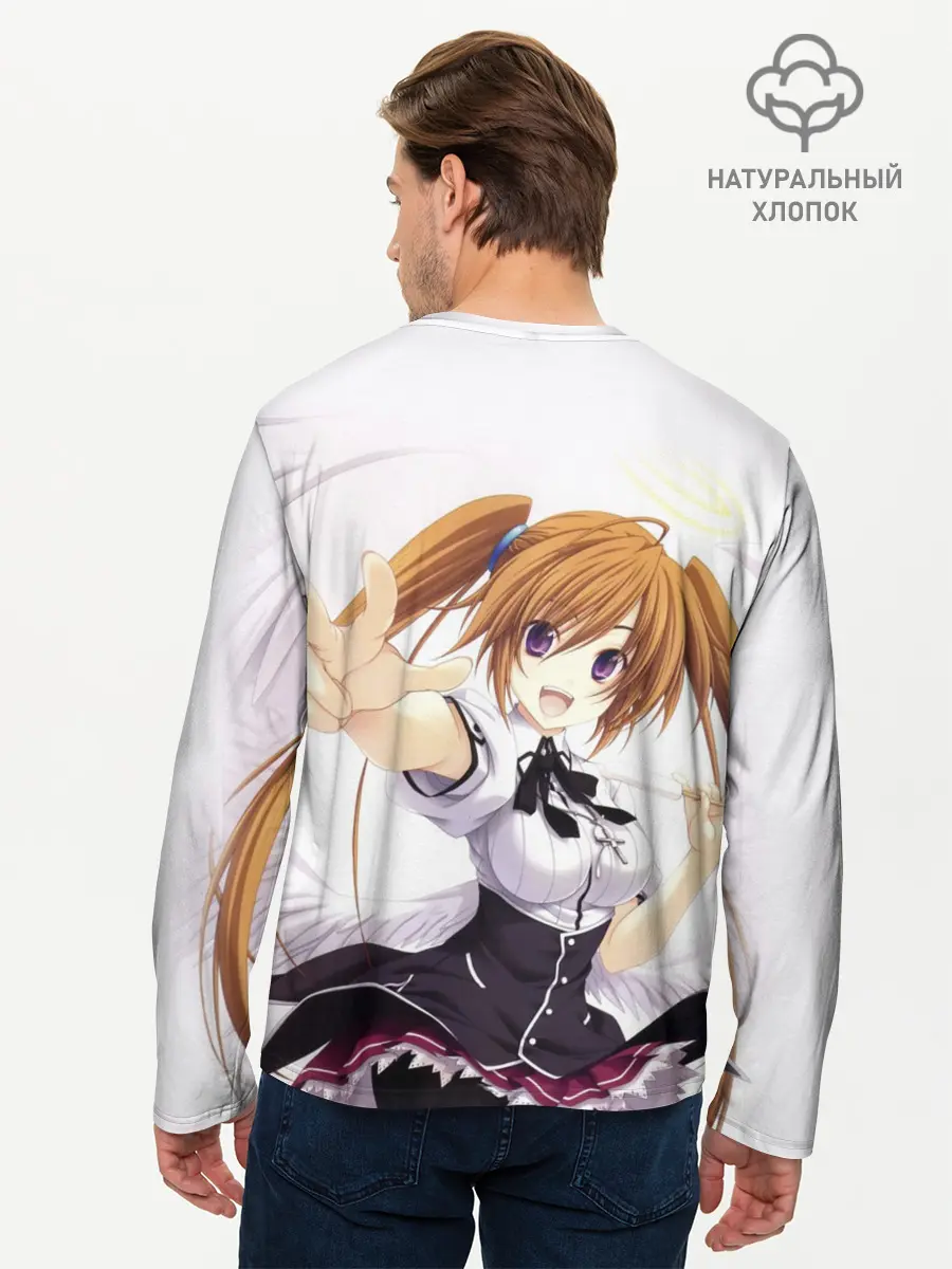 Мужской лонгслив базовый / Ирина Шидо | High School DxD (P007_P004ooo1607457, P004ooo1607457)