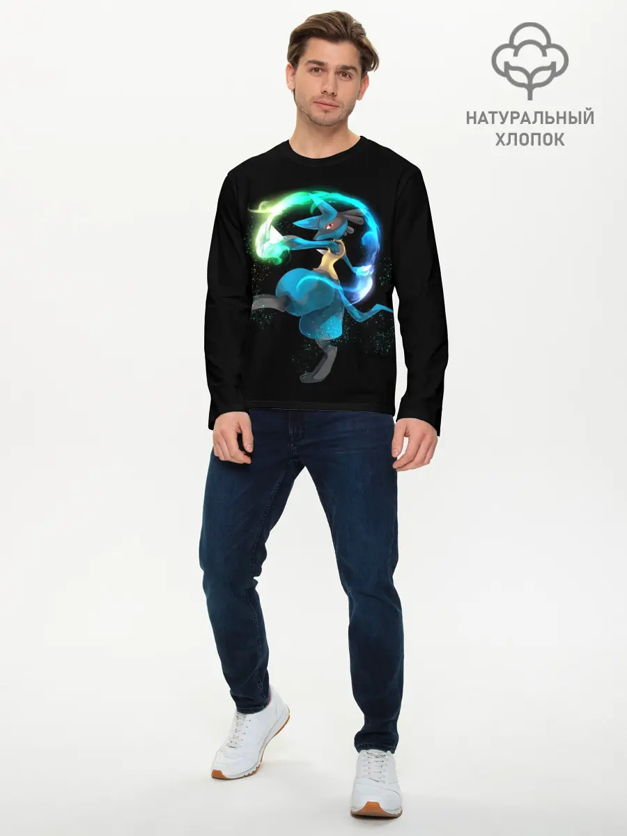 Мужской лонгслив базовый / Pokemon art (P007_P004ooo1607561, P004ooo1607561)