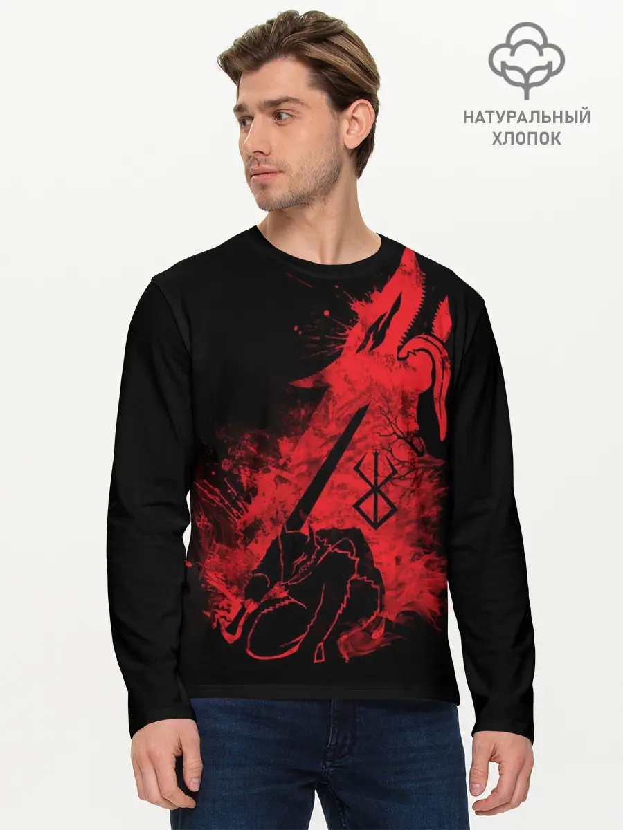 Мужской лонгслив базовый / BERSERK elements red (P007_P004ooo1607611, P004ooo1607611)