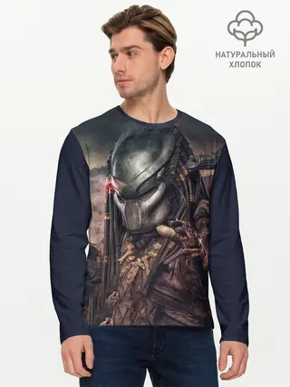 Мужской лонгслив базовый / Хищник | Predator