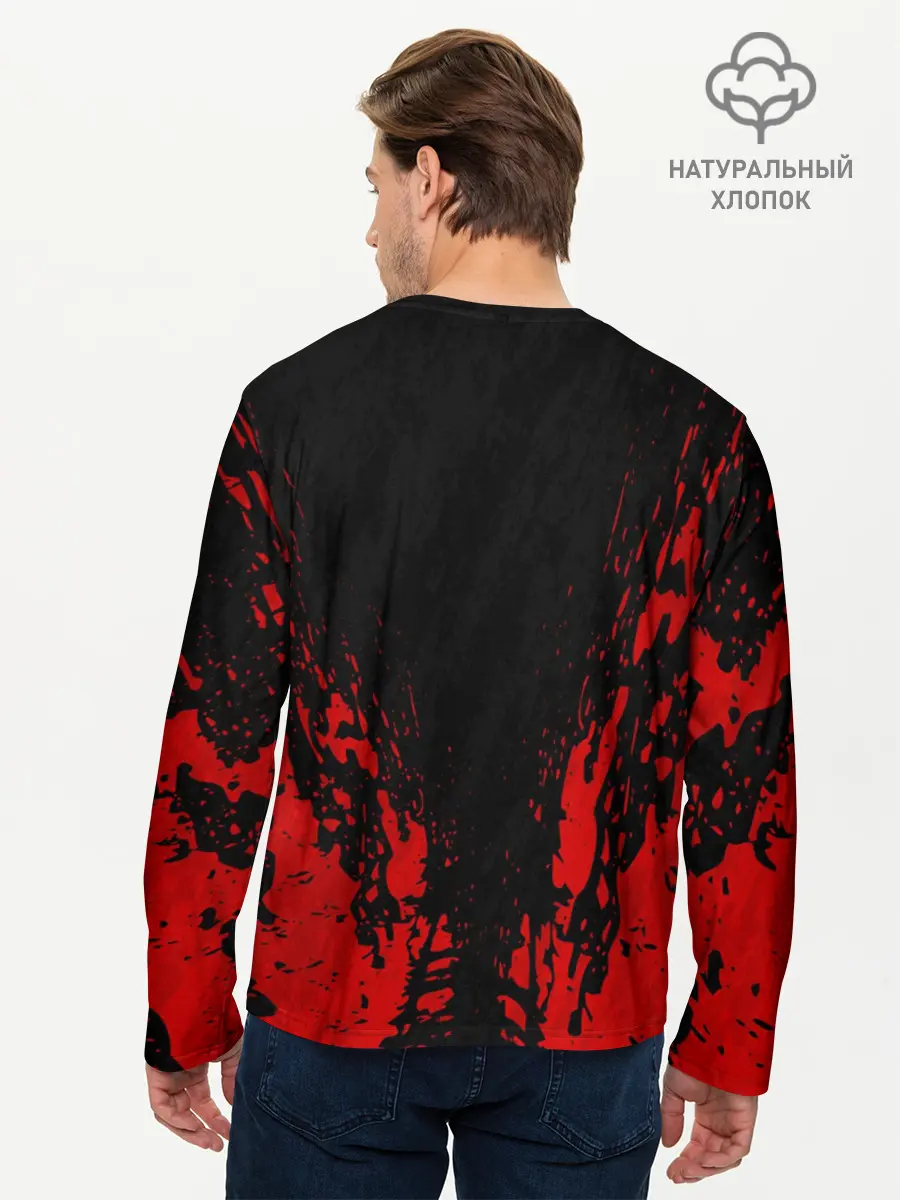 Мужской лонгслив базовый / BERSERK sword red (P007_P004ooo1607077, P004ooo1607077)