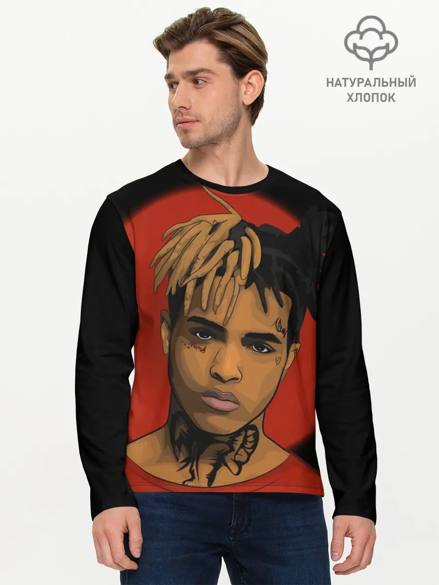 Мужской лонгслив базовый / XXXTentacion (P007_P004ooo1607105, P004ooo1607105)