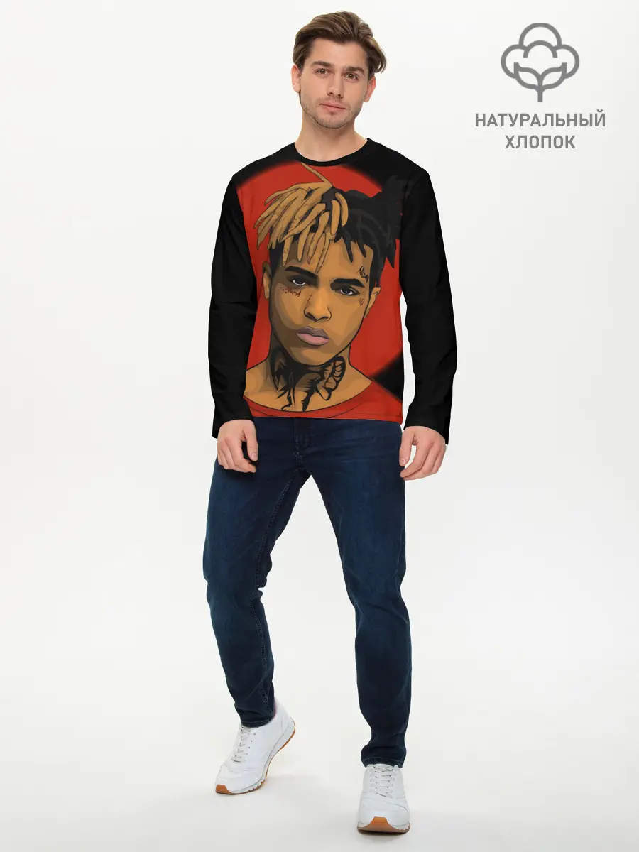 Мужской лонгслив базовый / XXXTentacion (P007_P004ooo1607105, P004ooo1607105)