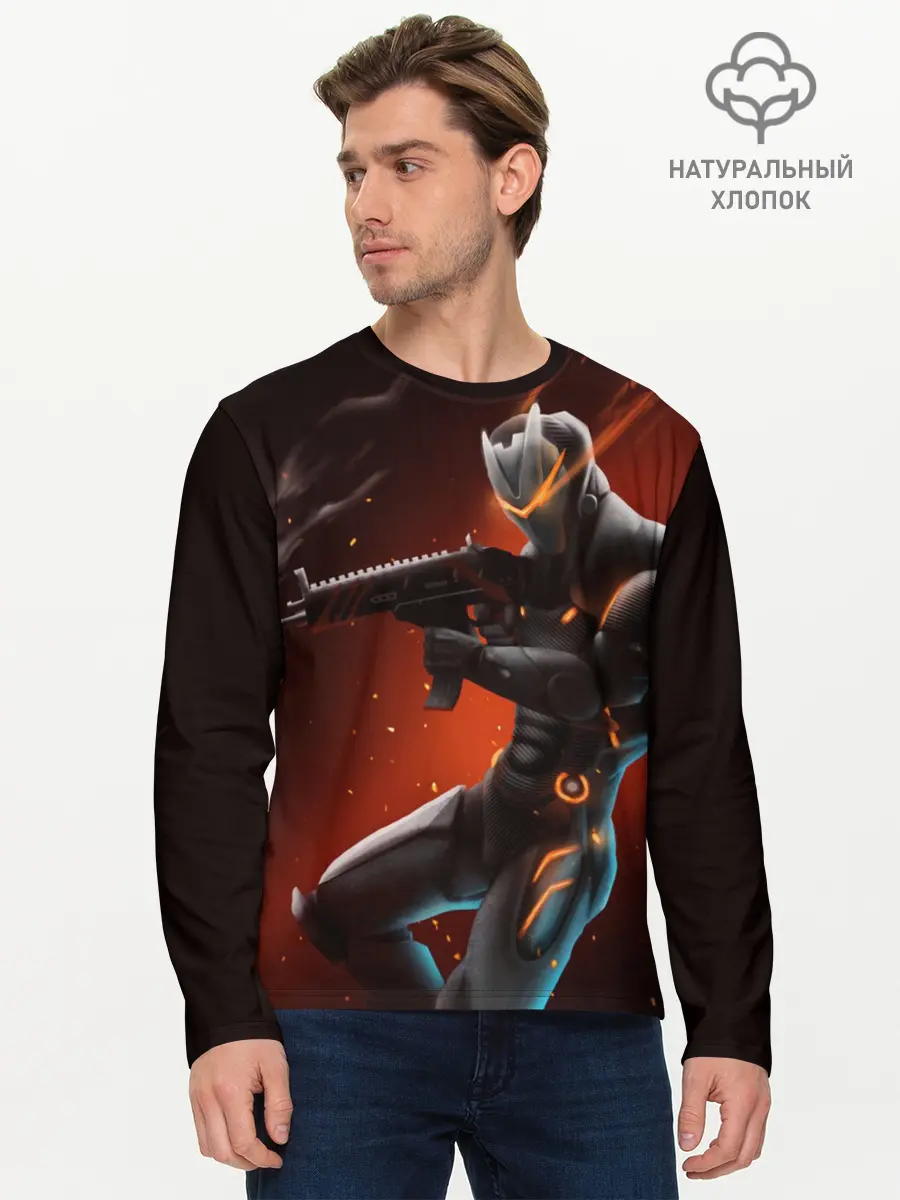 Мужской лонгслив базовый / Omega / Fortnite (P007_P004ooo1610333, P004ooo1610333)