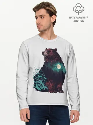 Мужской лонгслив базовый / Дух природы